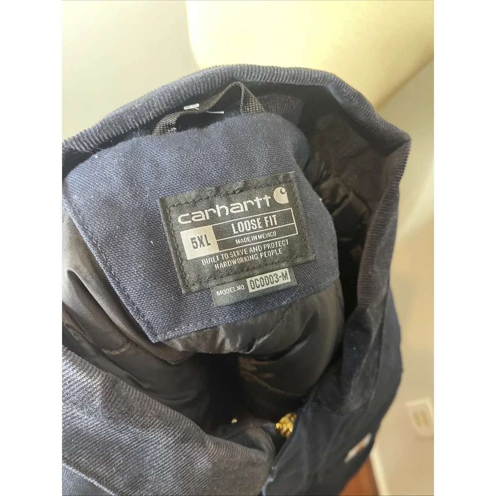 Carhartt Work Jacket Navy Blue 0C0003-M Loose Fit Insulated High Quality 5XL